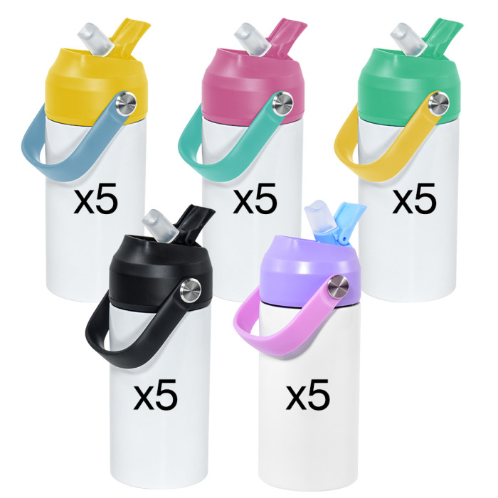 US Warehouse flat bottom 12oz sublimation kids water bottle