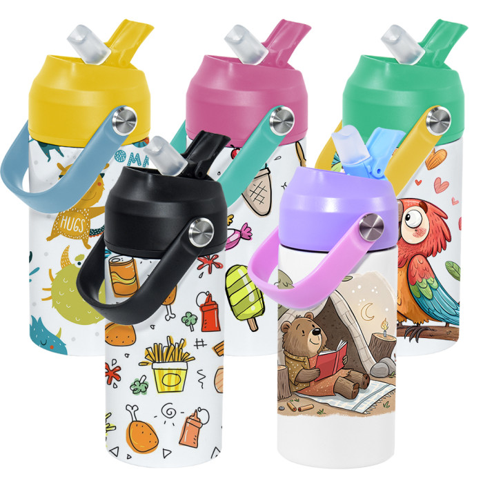 US Warehouse flat bottom 12oz sublimation kids water bottle