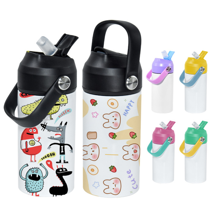 US Warehouse flat bottom 12oz sublimation kids water bottle