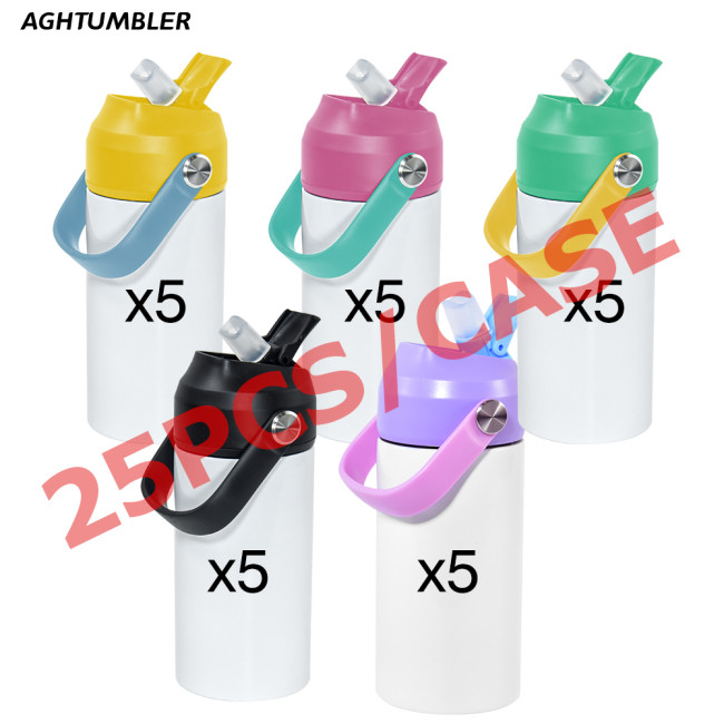 US Warehouse flat bottom 12oz sublimation kids water bottle