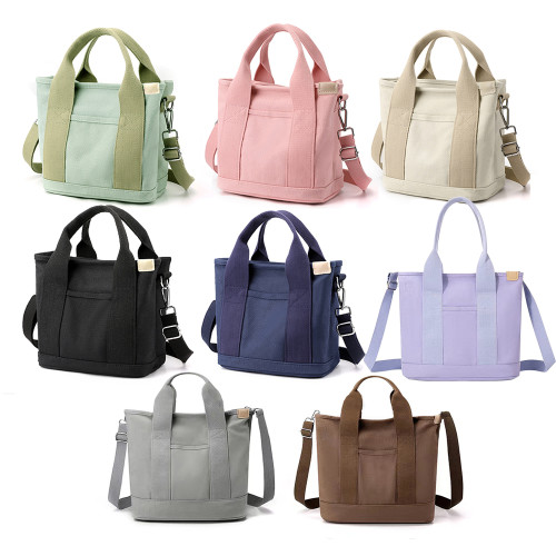 China Warehouse 24pcs 12.6*11.4*6 inches Canvas Multiway Pocket Tote