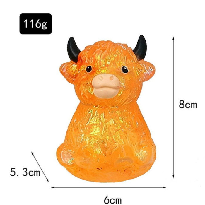 China Warehouse 144pcs Glitter Slow Rising Stress Cute Pinch Cow Squeeze Squishy Toy