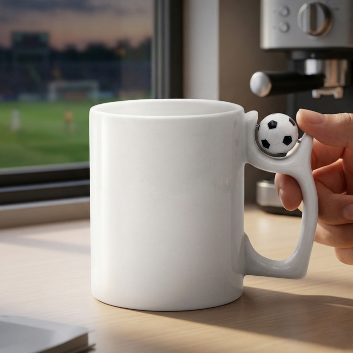 US Warehouse 11oz sublimation blanks Ceramic Mugs Cups Handle with Football