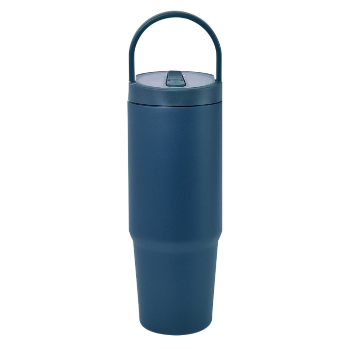 US Warehouse 30oz powder coated tumbler with handle lid and flip straw