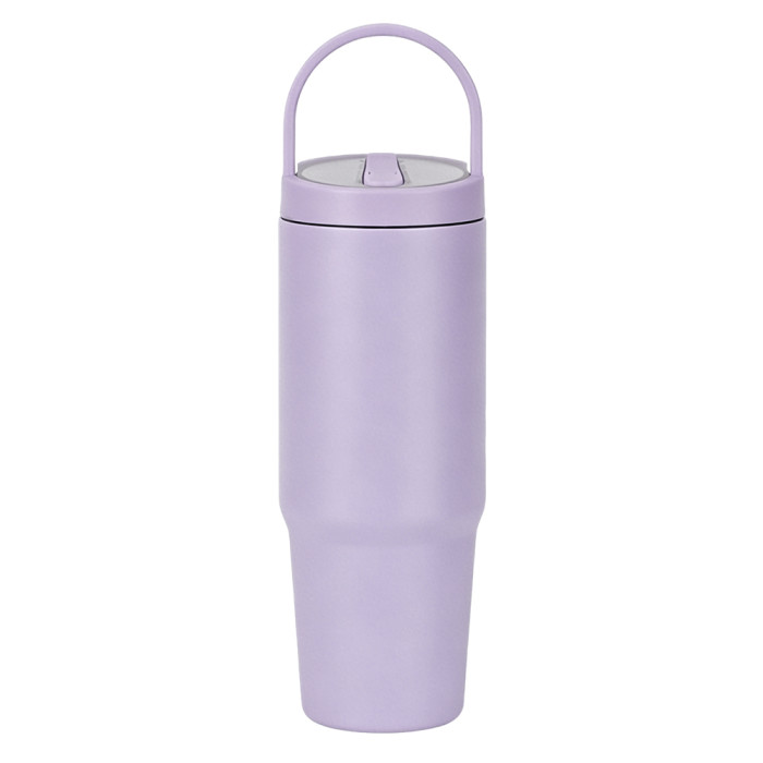 US Warehouse 30oz powder coated tumbler with handle lid and flip straw