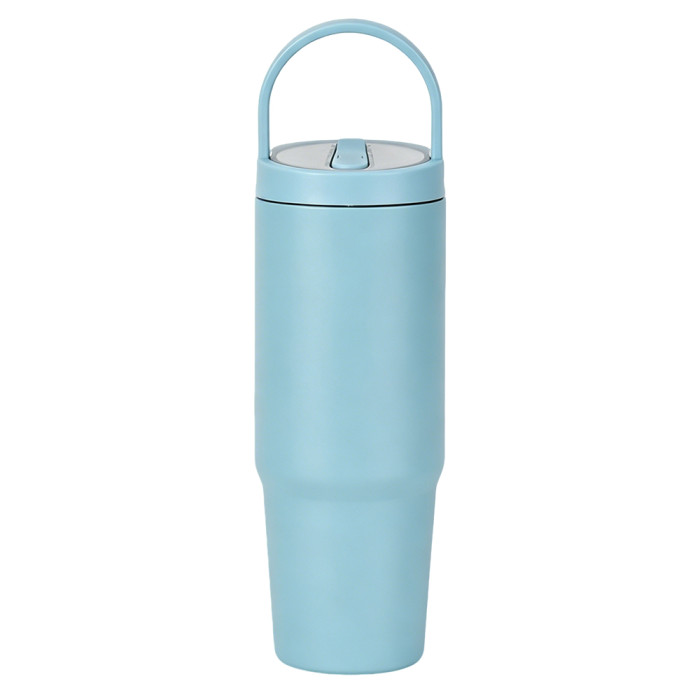 US Warehouse 30oz powder coated tumbler with handle lid and flip straw