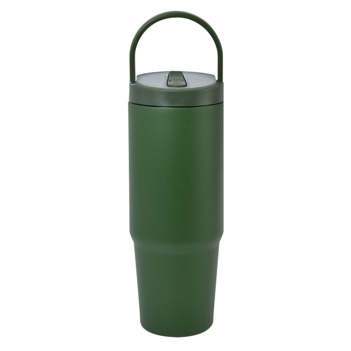 US Warehouse 30oz powder coated tumbler with handle lid and flip straw