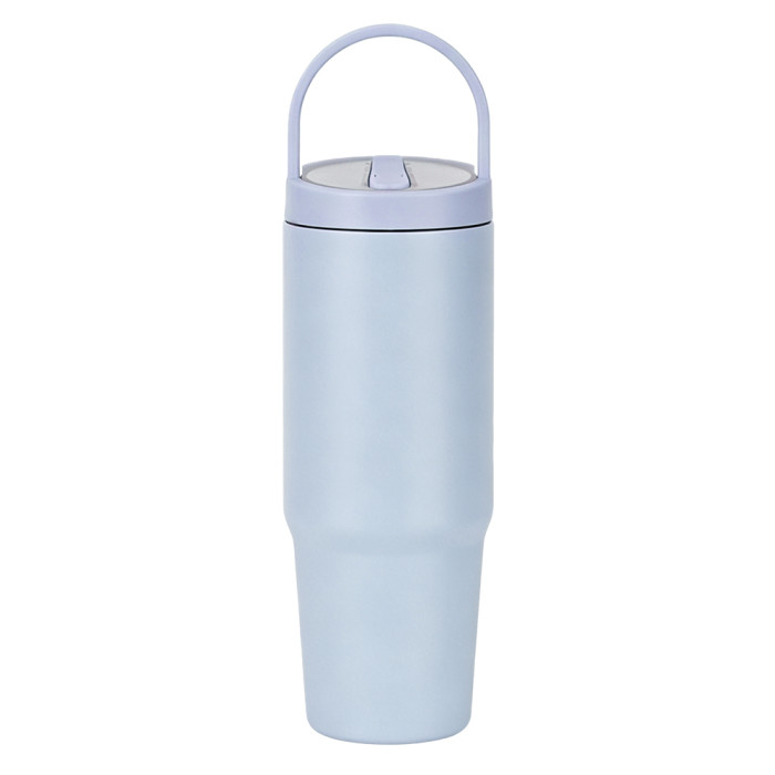 US Warehouse 30oz powder coated tumbler with handle lid and flip straw