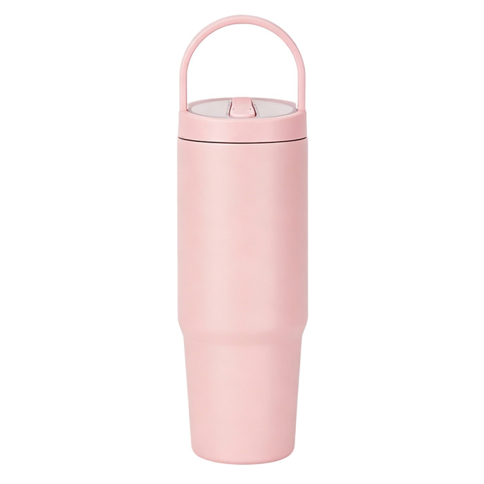 US Warehouse 30oz powder coated tumbler with handle lid and flip straw