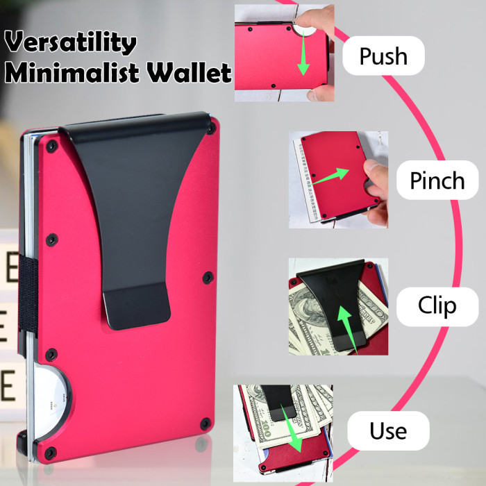 US Warehouse Aluminium alloy wallet