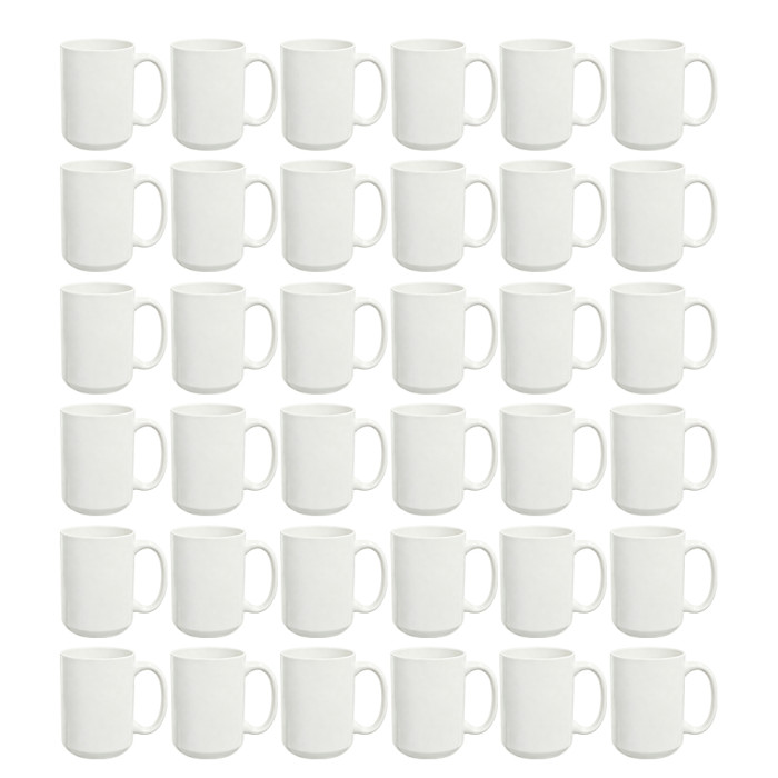 US Warehouse 15oz sublimation ceramic coffee mug with round Edge