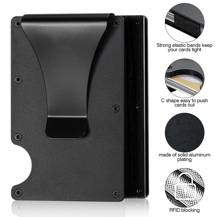 US Warehouse Aluminium alloy wallet