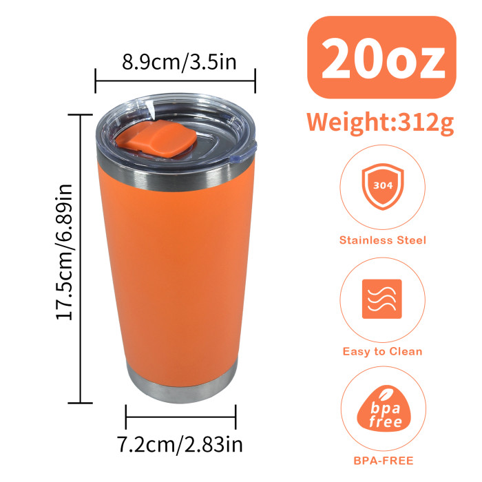 China Warehouse 20oz powder coated Car tumbler with magnetic lid mixed 8 colors