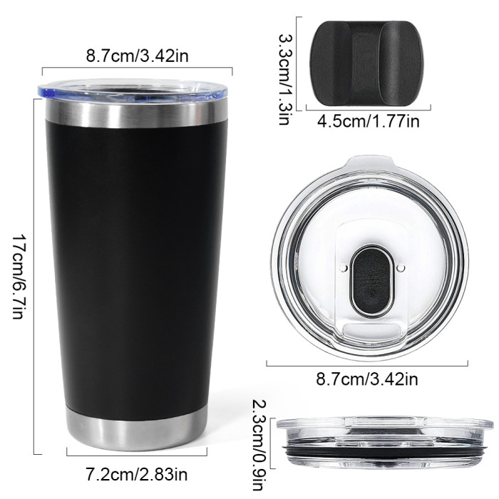 China Warehouse 20oz powder coated Car tumbler with magnetic lid mixed 8 colors