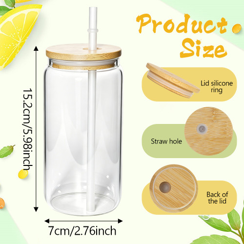US Warehosue 16oz clear glass Cup Libby Cups for UV DTF sticker(non-sublimation)