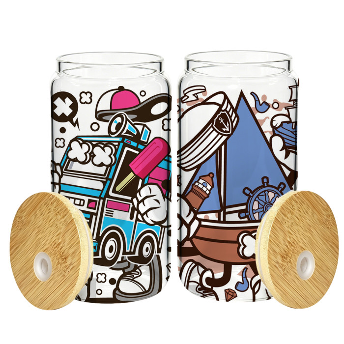US Warehosue 16oz clear glass Cup Libby Cups for UV DTF sticker(non-sublimation)