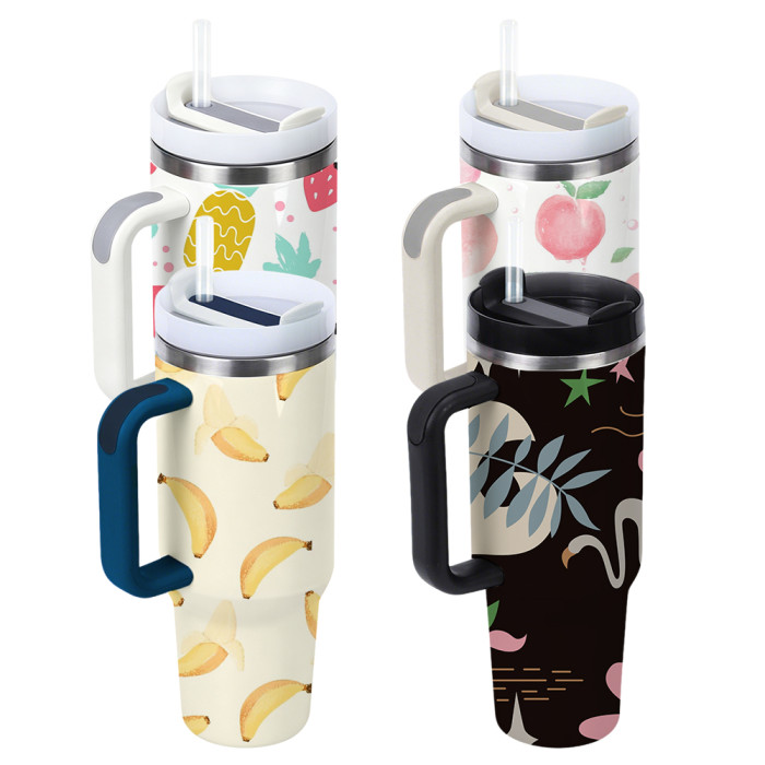 US Warehouse 40oz H2 Sublimation Tumbler with Colored Handle
