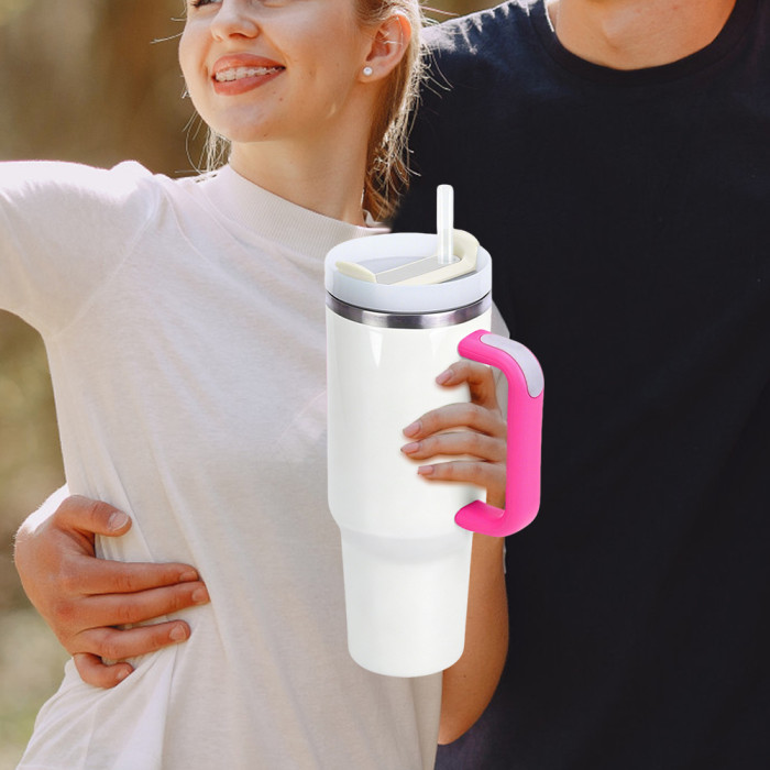 US Warehouse 40oz H2 Sublimation Tumbler with Colored Handle