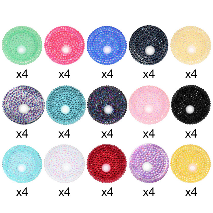 US Warehouse 2.95 inches Rhinestone Replacement Lids for 15oz/20oz Plastic/Glass Cup