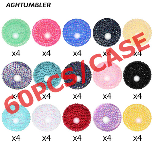 US Warehouse 2.95 inches Rhinestone Replacement Lids for 15oz/20oz Plastic/Glass Cup