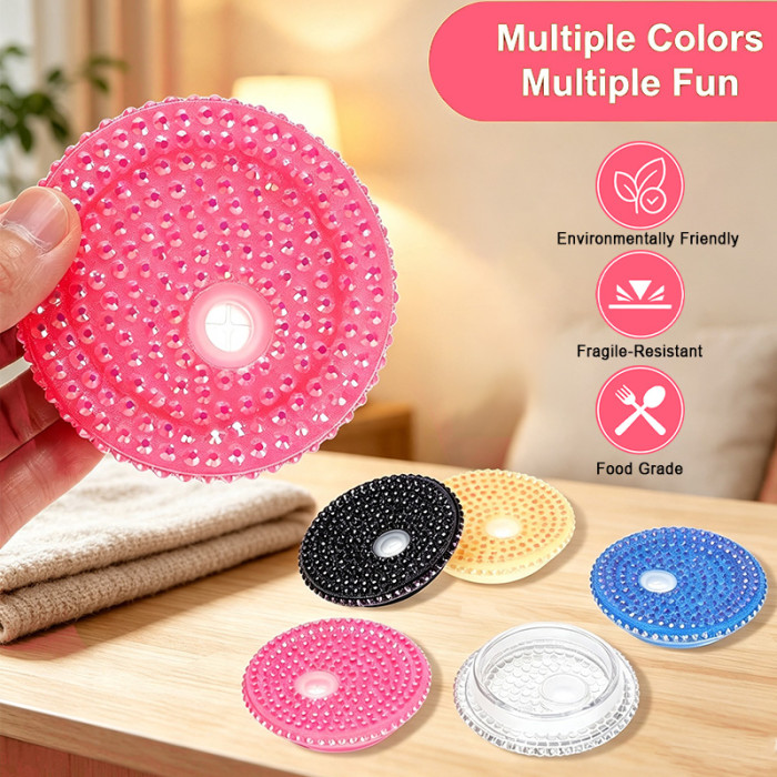 US Warehouse 2.95 inches Rhinestone Replacement Lids for 15oz/20oz Plastic/Glass Cup