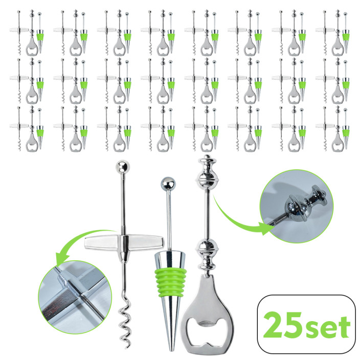 US Warehouse zinc alloy Wine Bottle Stopper Sets Reusable Wine Corks Wine Bottle opener