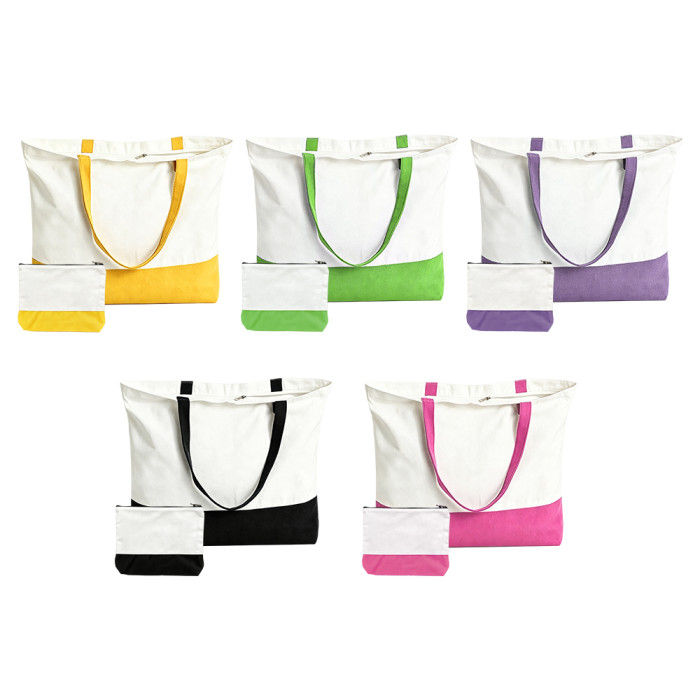 US Warehouse Sublimation Canvas Tote Bag Sets,mixed colors