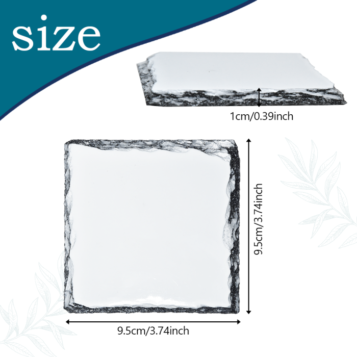 China Warehouse 80pcs 3.5 inches Sublimation Rock slate Coaster