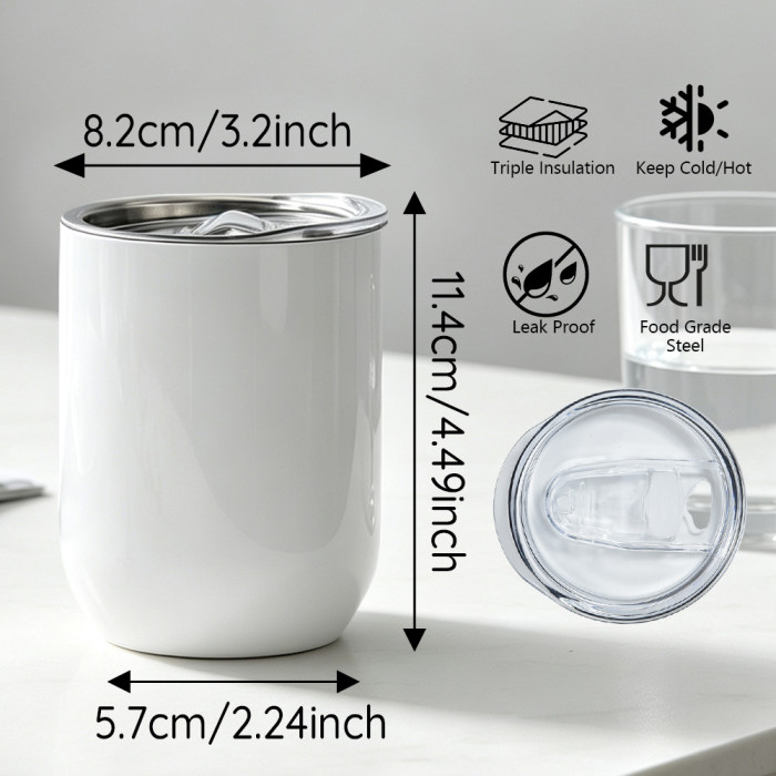 US Warehouse 12oz straight sublimation wine tumbler