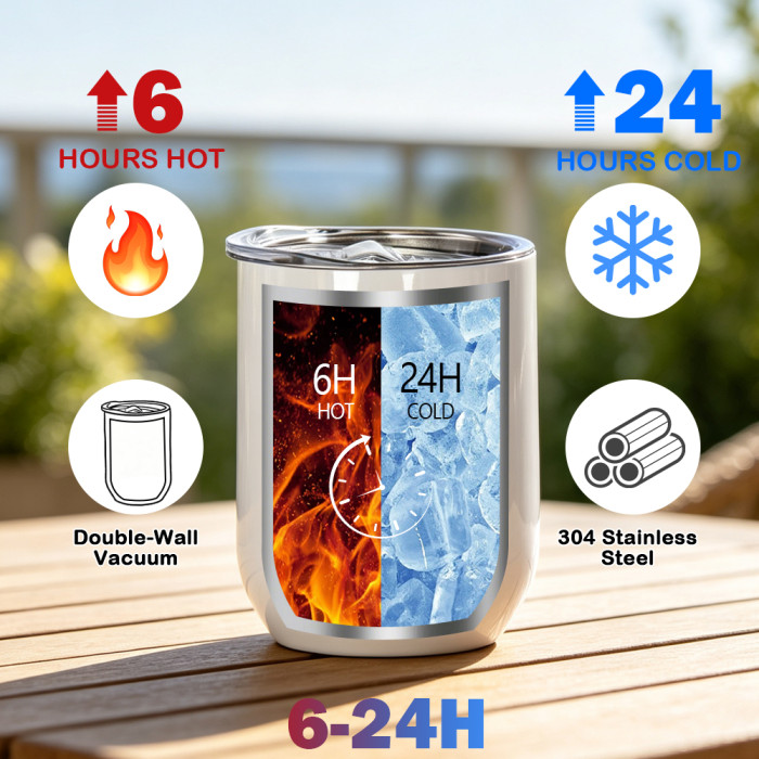 US Warehouse 12oz straight sublimation wine tumbler