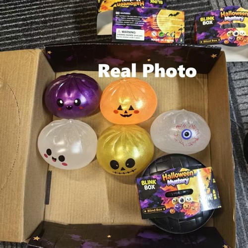 China Warehouse Glitter Hallowmas Steamed stuffed bun Squeeze Squishy Toy