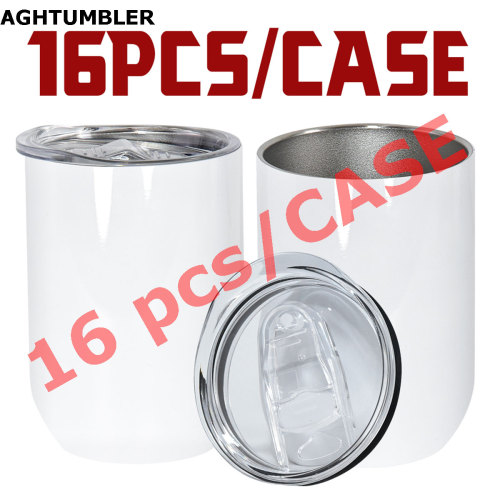US Warehouse 12oz straight sublimation wine tumbler