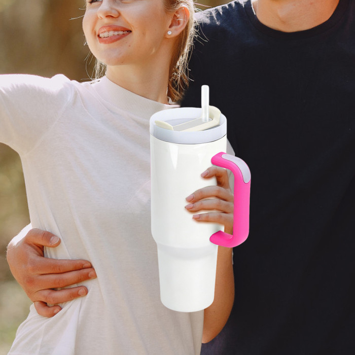 US Warehouse 40oz H2 Sublimation Tumbler with Colored Handle