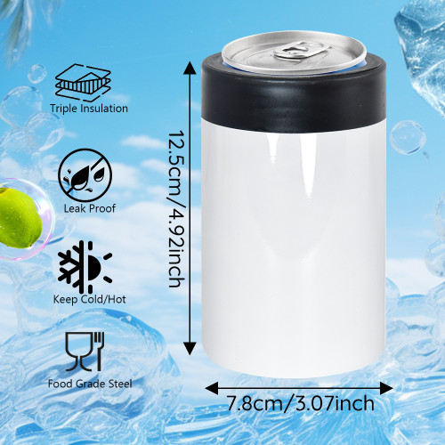 China Warehouse 12oz sublimation straight can cooler for 12oz short can
