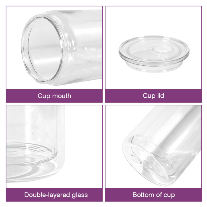 US Warehouse 16oz Double Wall clear Acrylic plastic snow globe Cup with colored lids + plugs,pre-hole