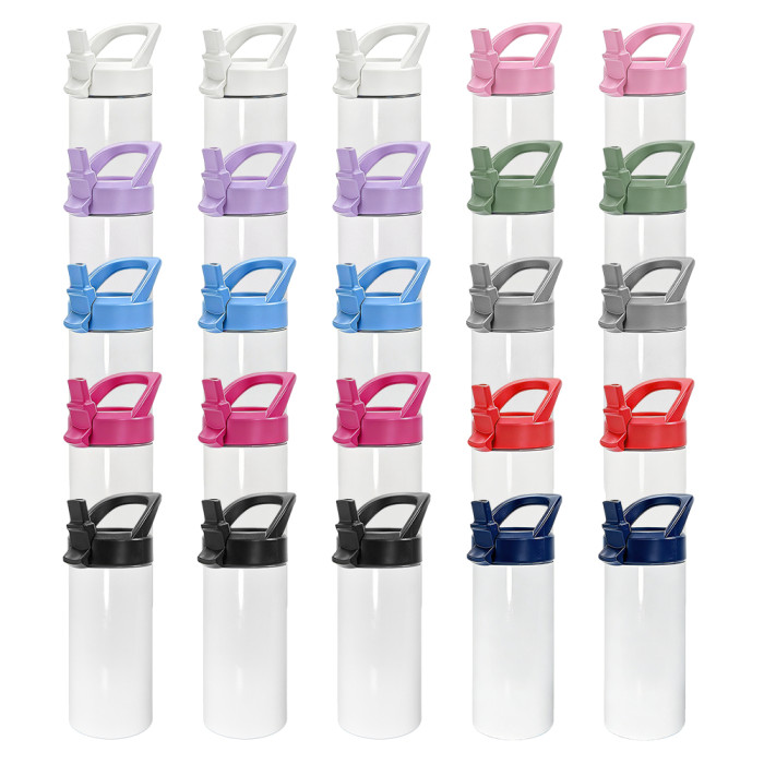 US warehosue 15oz sublimation straight skinny tumbler with Colored handle lid