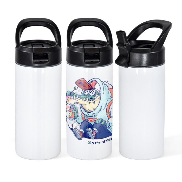 US warehosue 15oz sublimation straight skinny tumbler with Colored handle lid