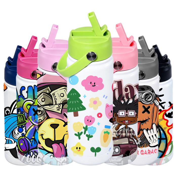 US Warehouse 18oz Sublimation Sports Water Bottle with Clear Silicone Sleeve