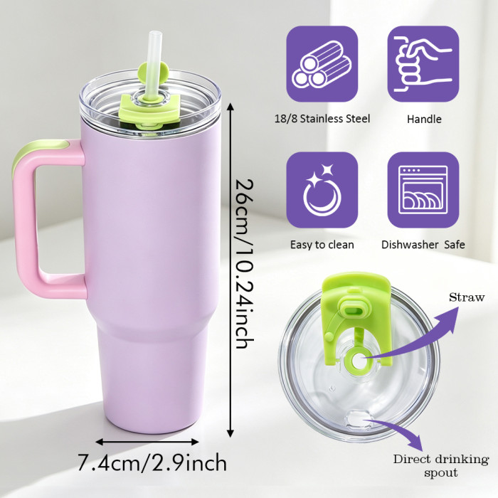 US Warehouse 40OZ powder coated tumblers with 2 in 1 Lid