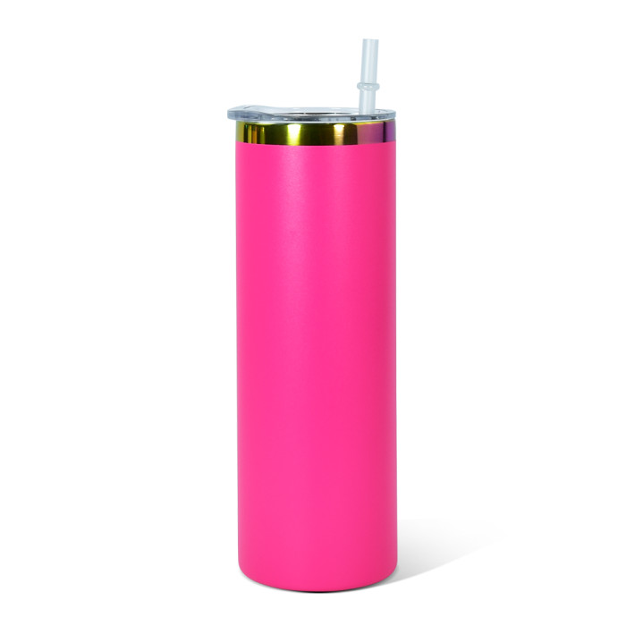 US Warehouse 20oz powder coated tumblers with rainbow plated