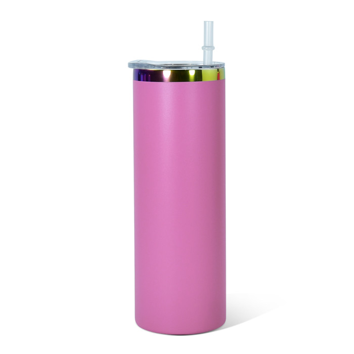 US Warehouse 20oz powder coated tumblers with rainbow plated