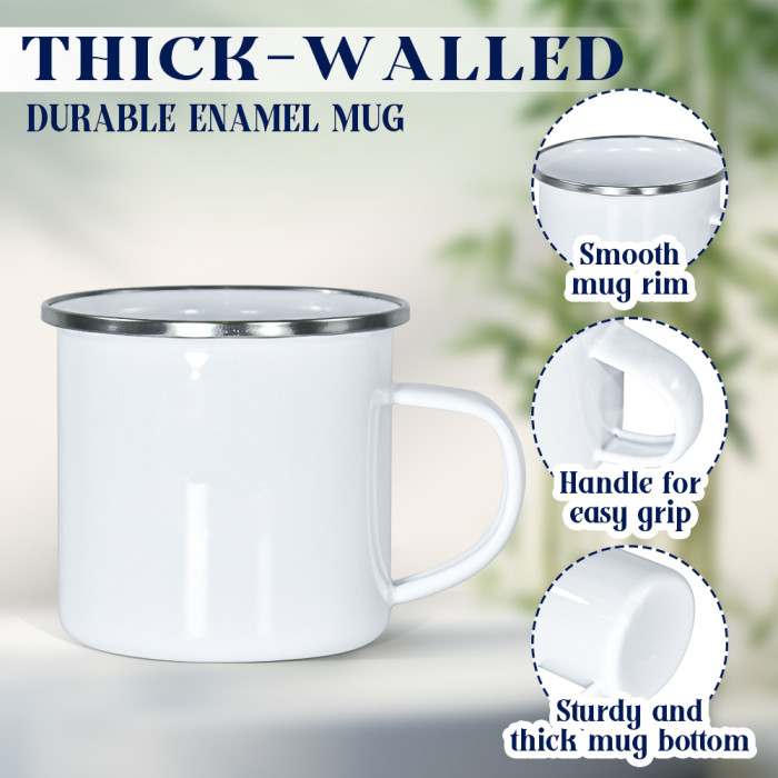 US warehouse 12oz sublimation Blanks enamel Cup Mugs
