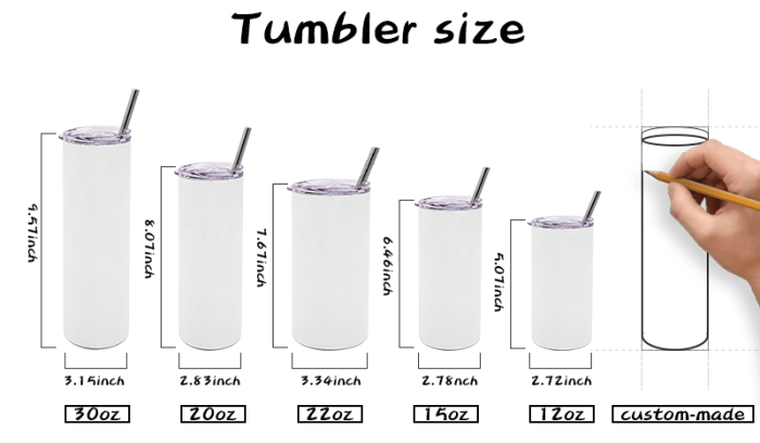US$ 76.00 - Locustsub 20 oz Free Shipping USA Warehouse DIY Double Wall  Stainless Steel Skinny Straight White Cups Sublimation Blanks Tumbler 