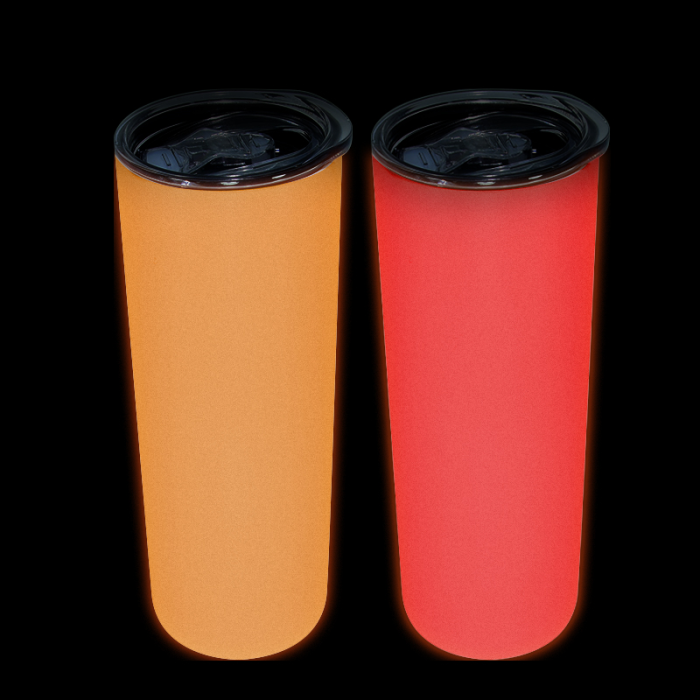 Locustsub Glow in the Dark Tumbler Double Wall 20oz Tumbler Straight Glow  in the Dark Sublimation Tumbler