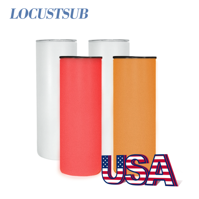 Locustsub Glow in the Dark Tumbler Double Wall 20oz Tumbler Straight Glow  in the Dark Sublimation Tumbler
