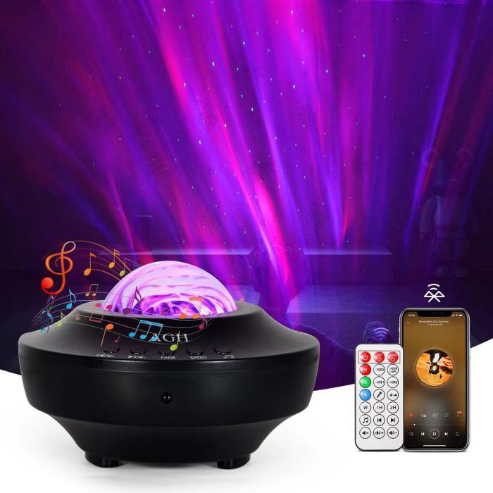 Locustsub Star Projector Galaxy Star Night Light 10 Color Music Starry Light Projector with Remote & Bluetooth, Borealis Light Projector for Bedroom Kids Adults