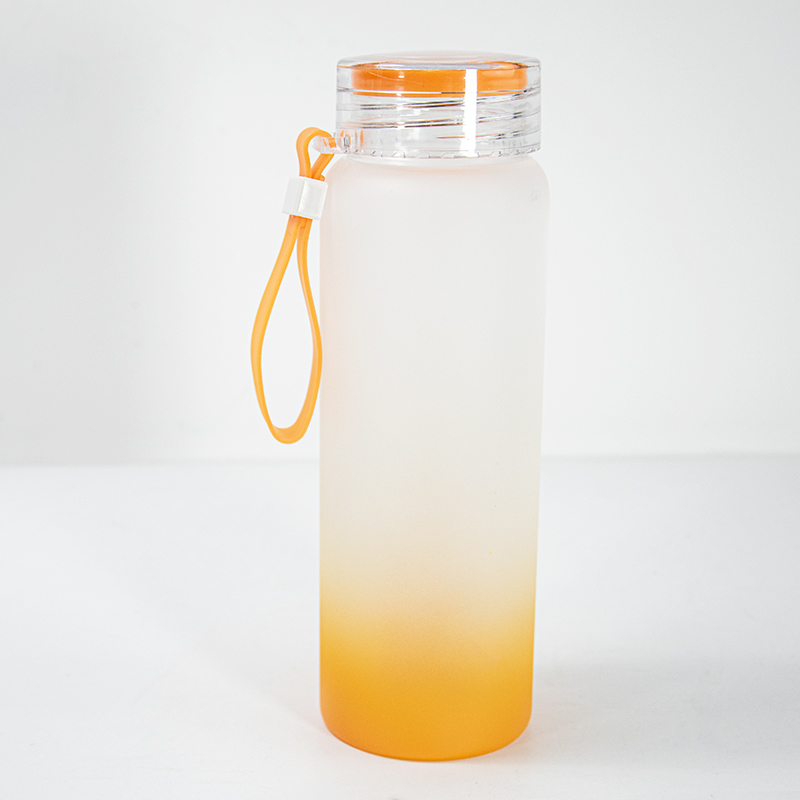 Locustsub Ready to ship 500ml 6 colors mix ublimation glass bottle,50pcs/case
