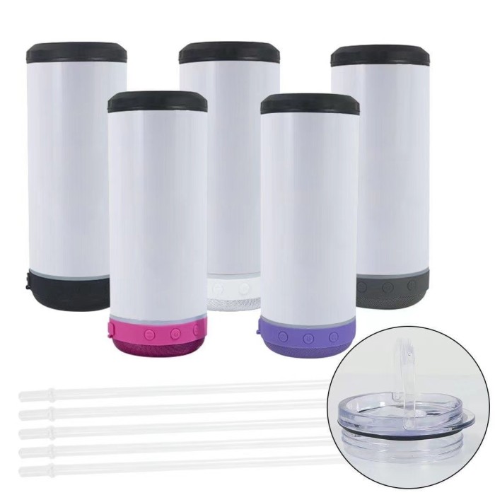 Locustsub Ready to ship 16oz Sub can cooler with speaker and double lids ,25cups/case mix color