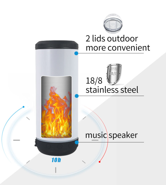 Locustsub Ready to ship 16oz Sub can cooler with speaker and double lids ,25cups/case mix color