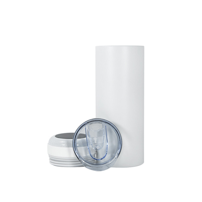 Locustsub chian warehouse 20oz sublimation glow in the dark bluetooth tumbler with white speaker,25pcs a case